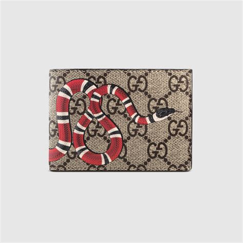 gucci gg supreme moon wallet|authentic Gucci snake wallet.